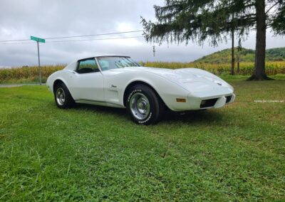 1976 White Corvette Brown Interior For Sale