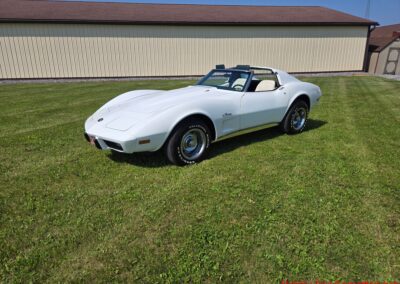 1976 White L82 Corvette Stingray Green And White Interior For Sale