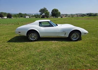 1976 White L82 Corvette Stingray Green And White Interior For Sale