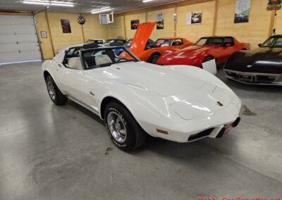 1976 White L82 Corvette Stingray Green And White Interior For Sale