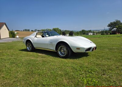 1976 White L82 Corvette Stingray Green And White Interior For Sale