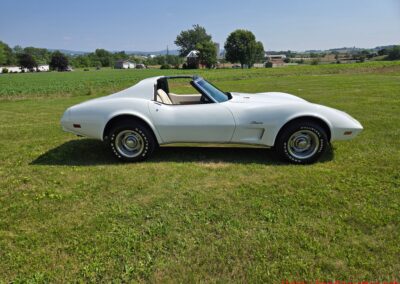 1976 White L82 Corvette Stingray Green And White Interior For Sale