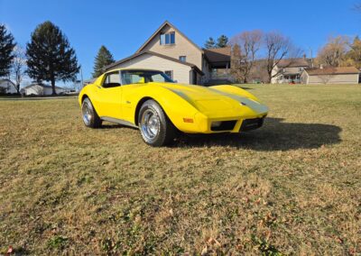 1976 Yellow Stingray Corvette Brown Interior For Sale
