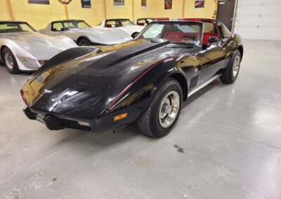 1977 Black Corvette Red Int T Top 4spd For Sale