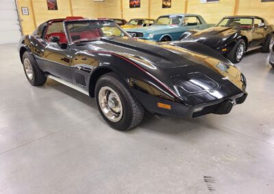 1977 Black Corvette Red Int T Top 4spd For Sale