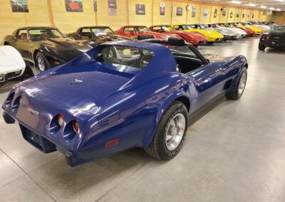 1977 Dark Blue Corvette Black Leather Int For Sale
