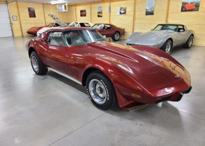 1977 Dark Red Corvette Smoke Interior For Sale