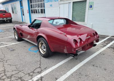 1977 Dark Red Corvette Black int For Sale