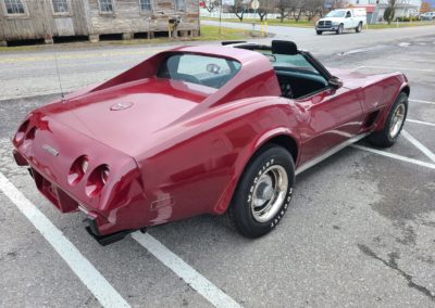 1977 Dark Red Corvette Black int For Sale