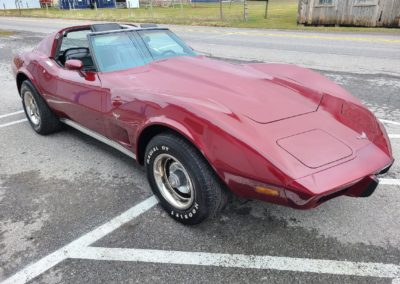 1977 Dark Red Corvette Black int For Sale