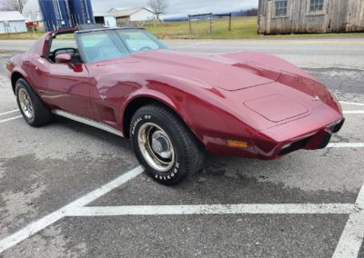 1977 Dark Red Corvette Black int For Sale