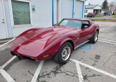 1977 Dark Red Corvette Black int For Sale