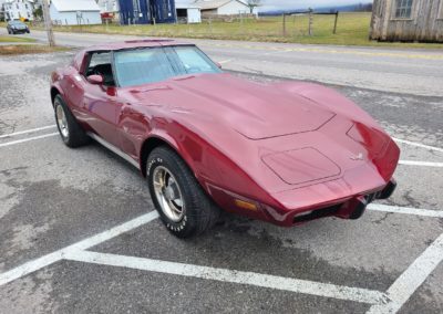 1977 Dark Red Corvette Black int For Sale