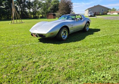 1977 Silver Corvette T Top L82 Manual Transmission Black Interior