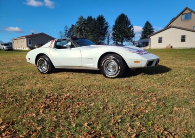 1977 White Corvette Manual Transmission T Top