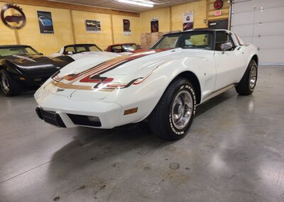 1977 White Corvette Manual Transmission T Top