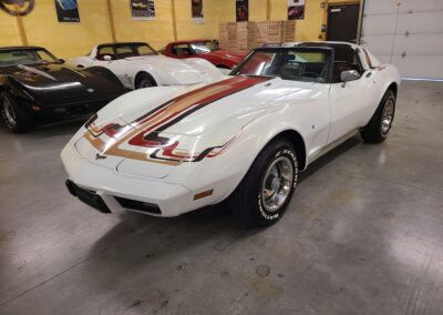 1977 White Corvette Manual Transmission T Top