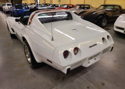 1977 White Corvette Manual Transmission T Top