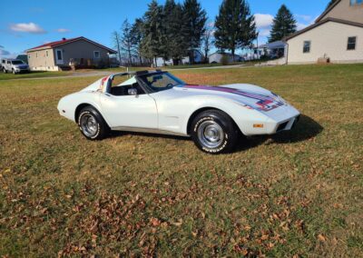 1977 White Corvette Manual Transmission T Top