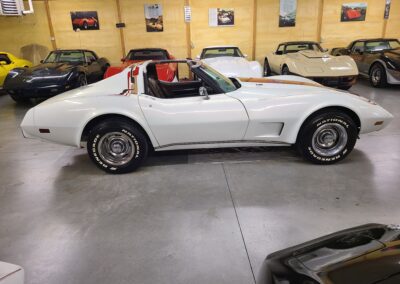 1977 White Corvette Manual Transmission T Top