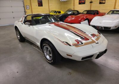 1977 White Corvette Manual Transmission T Top
