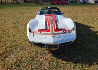 1977 White Corvette Manual Transmission T Top