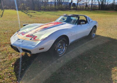 1977 White Corvette Manual Transmission T Top