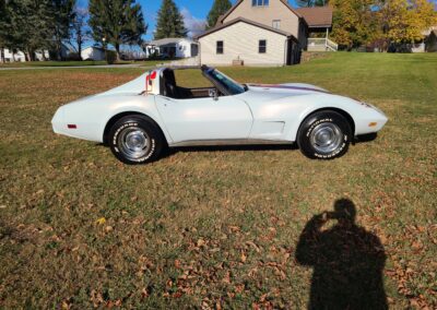 1977 White Corvette Manual Transmission T Top