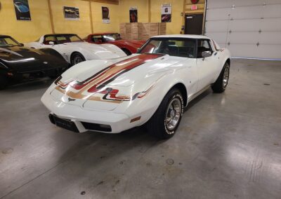 1977 White Corvette Manual Transmission T Top