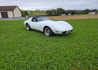 1977 White C3 Corvette Black Interior For Sale
