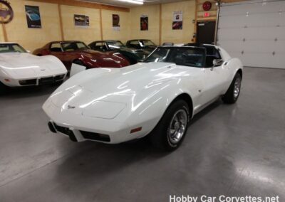 1977 White C3 Corvette Black Interior For Sale