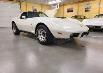 1978 White Corvette Blue Interior For Sale