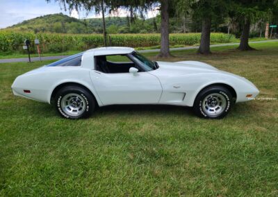 1978 White Corvette Blue Interior For Sale
