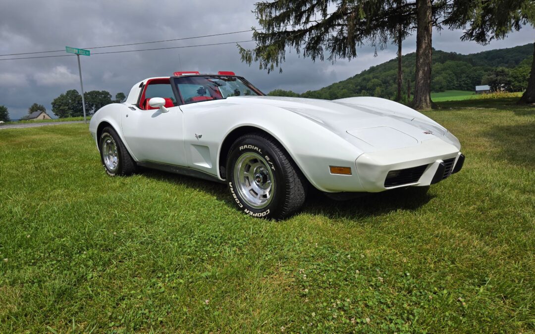 1979 White Corvette Red Interior For Sale - Hobby Car Corvettes