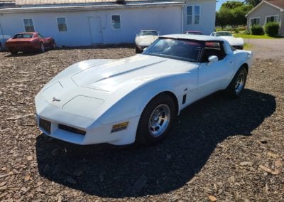 1980 White L82 Corvette Claret Int For Sale