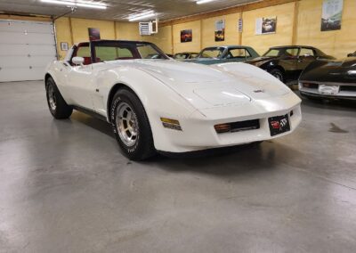 1980 White Corvette Red Int For Sale