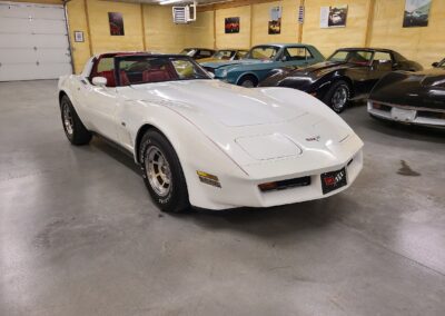 1980 White Corvette Red Int For Sale