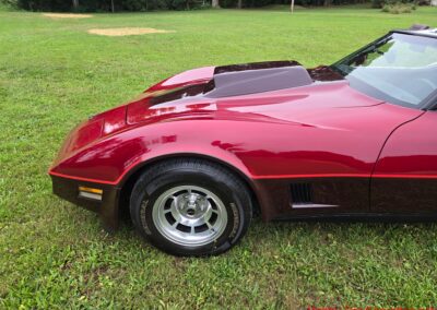 1981 Two Tone Autumn Red Dark Claret C3 Corvette For Sale