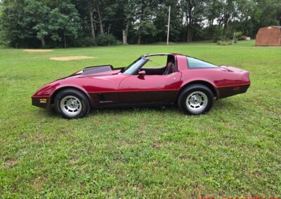 1981 Two Tone Autumn Red Dark Claret C3 Corvette For Sale