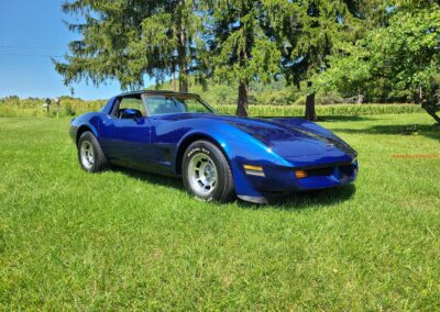 1981 Blue Corvette Charcoal Interior For Sale