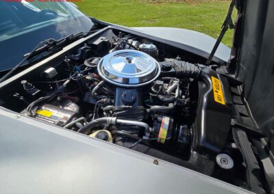 1981 Silver/Dark Blue C3 Corvette Automatic Blue Leather Int For Sale