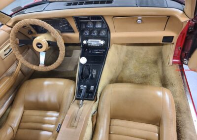 1981 Real Red Corvette Camel Interior Manual For Sale