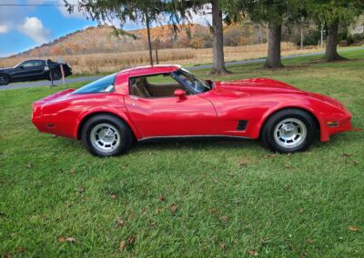 1981 Real Red Corvette Camel Interior Manual For Sale