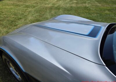 1981 Silver/Dark Blue C3 Corvette Blue Leather Int For Sale