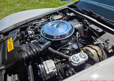 1981 Silver/Dark Blue C3 Corvette Blue Leather Int For Sale