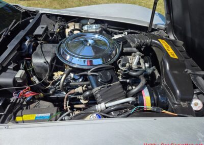 1981 Silver/Dark Blue C3 Corvette Blue Leather Int For Sale