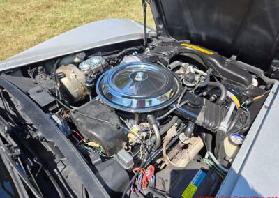 1981 Silver/Dark Blue C3 Corvette Blue Leather Int For Sale