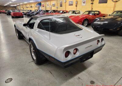 1981 Silver/Dark Blue C3 Corvette Blue Leather Int For Sale