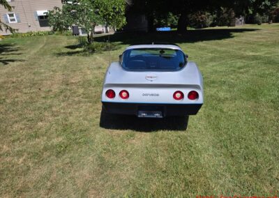 1981 Silver/Dark Blue C3 Corvette Blue Leather Int For Sale