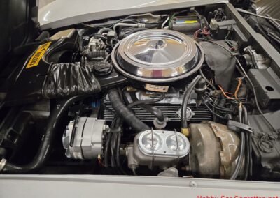 1981 Silver/Dark Blue C3 Corvette Blue Leather Int For Sale